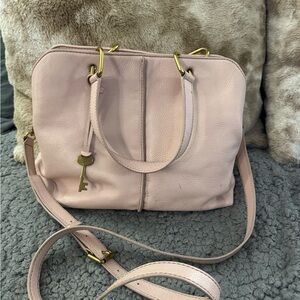 Fossil Elegant Pink Leather Handbag